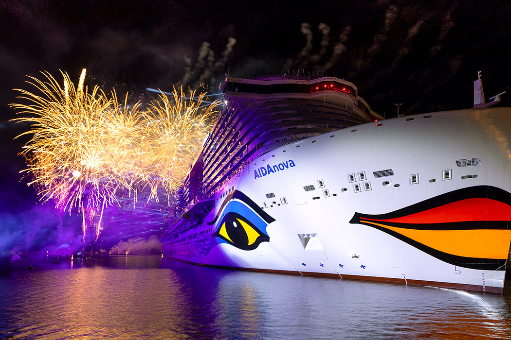 The cruise ship AIDAnova – celebration