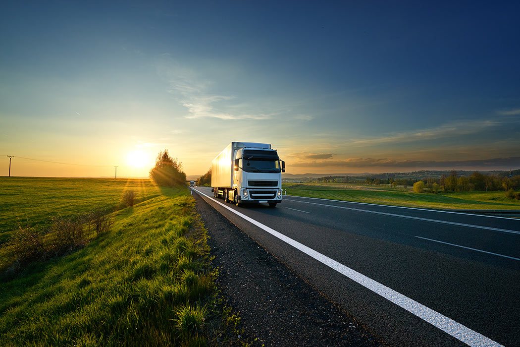 A truck (supplier) on the road