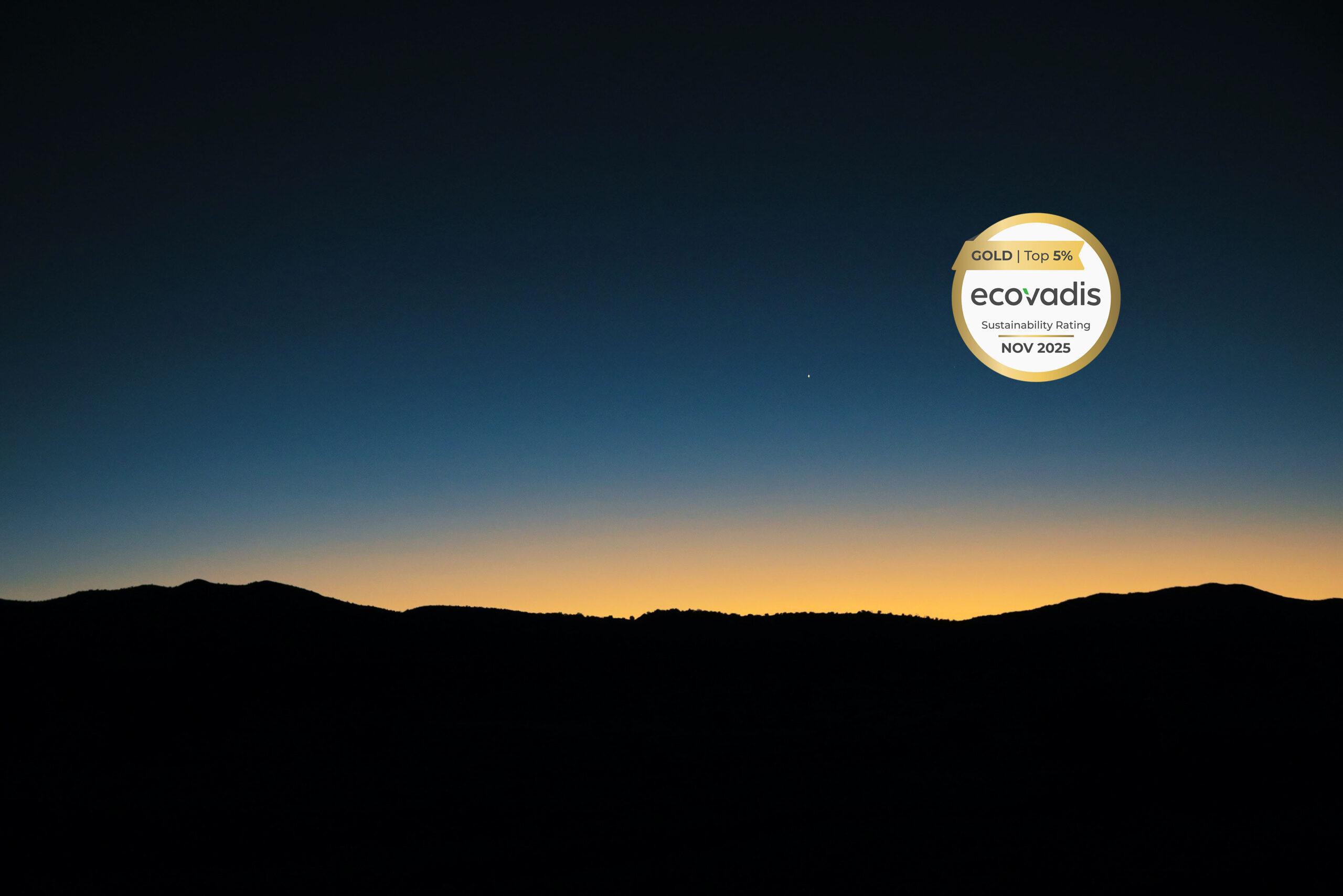 We are proud to announce our EcoVadis Gold Medal in Sustainability